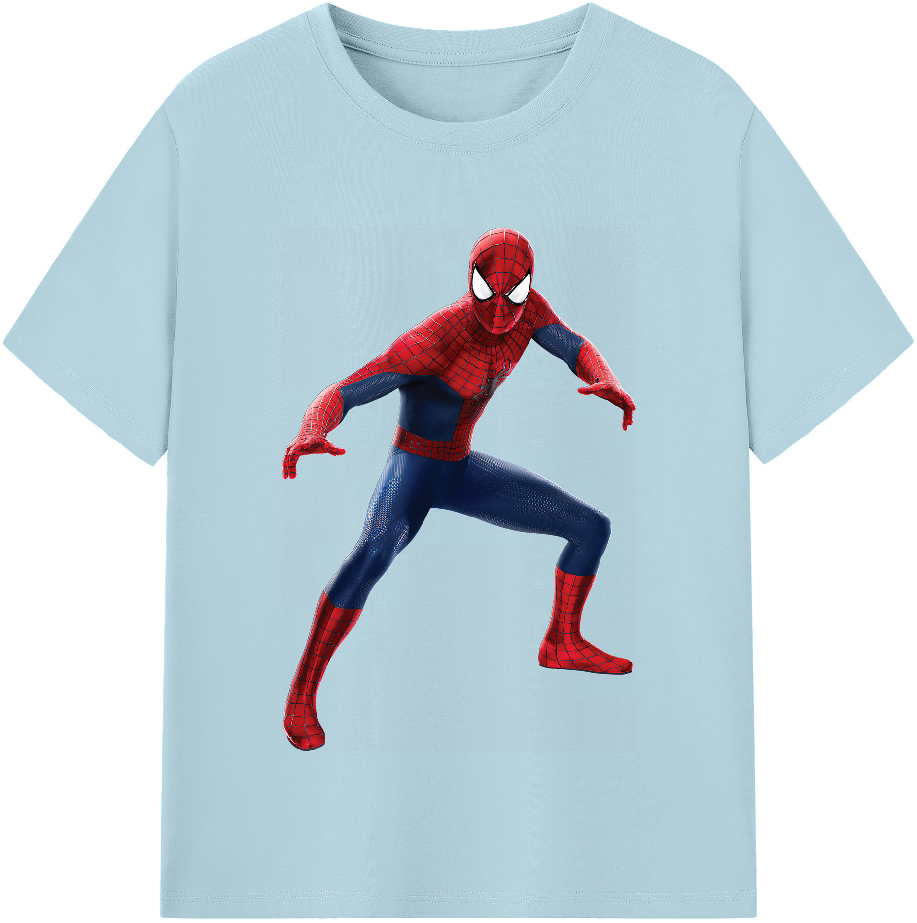 （画像用） Spider Man スパイダーマン 綿100％半袖Tシャツ（フロントプリント）